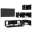TV-møbelsæt 5 pcs 100 x 30 x 30 cm Sort eg Konstrueret træ