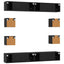TV-møbelsæt 8 pcs 100 x 30 x 30 cm Sort eg Konstrueret træ