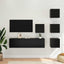 TV-møbelsæt 6 pcs 60 x 30 x 30 cm Sort eg Konstrueret træ