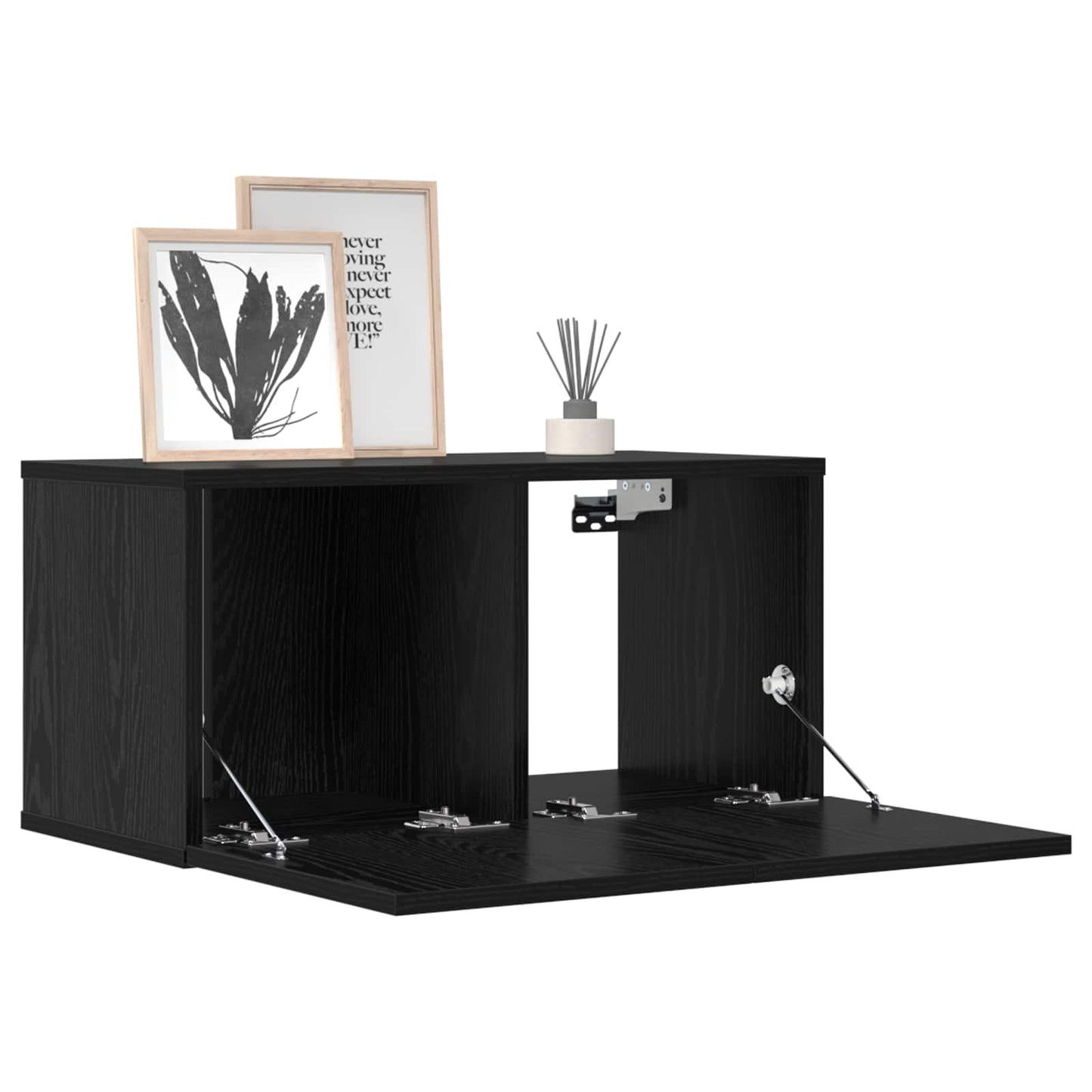 TV-møbelsæt 8 pcs 120 x 30 x 30 cm Sort eg Konstrueret træ