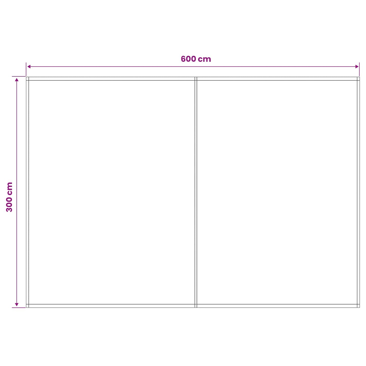 Reservedug til markise Blå og Hvid 600 × 300 cm Polyester