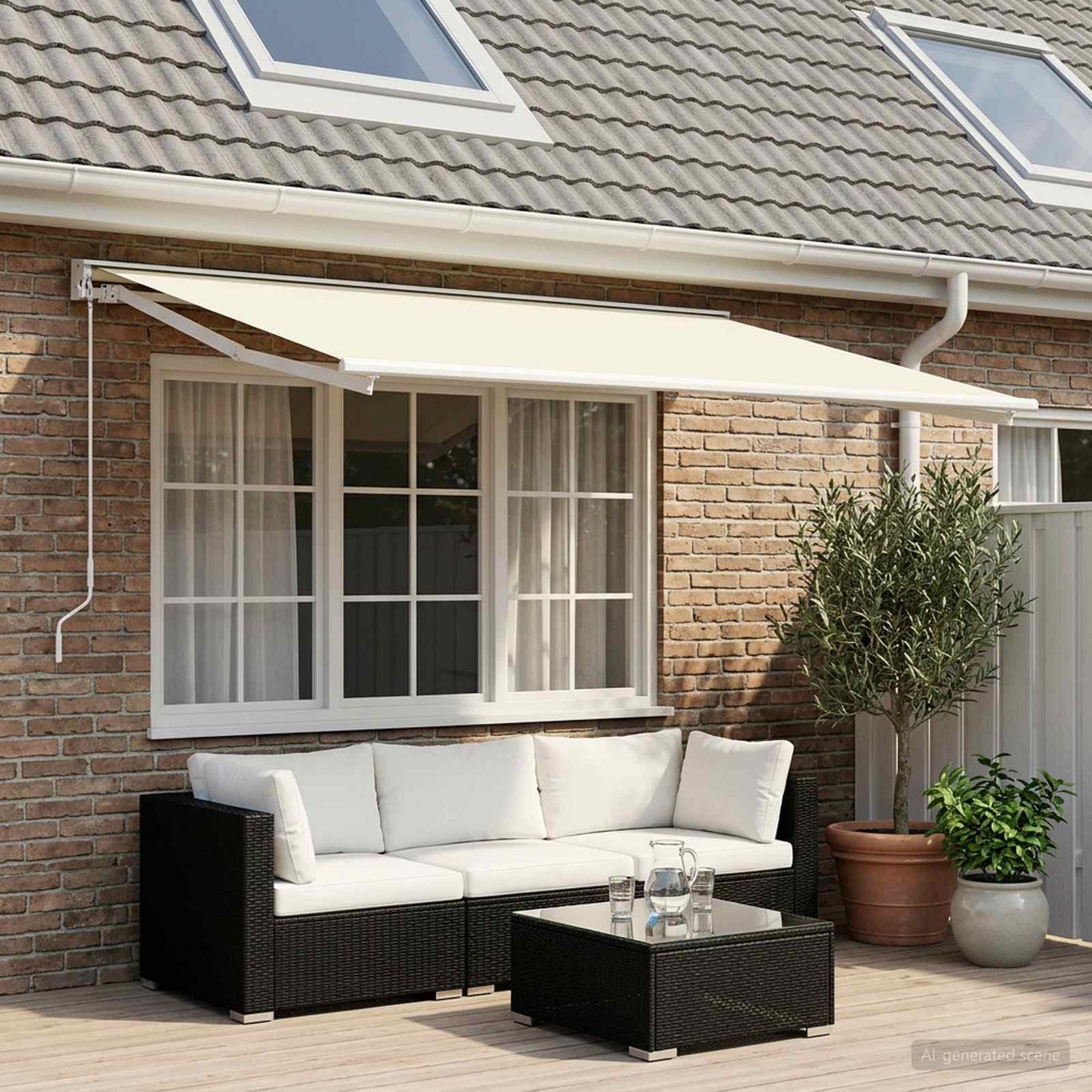 Reservedug til markise Cremefarvet 250 x 200 cm Polyester