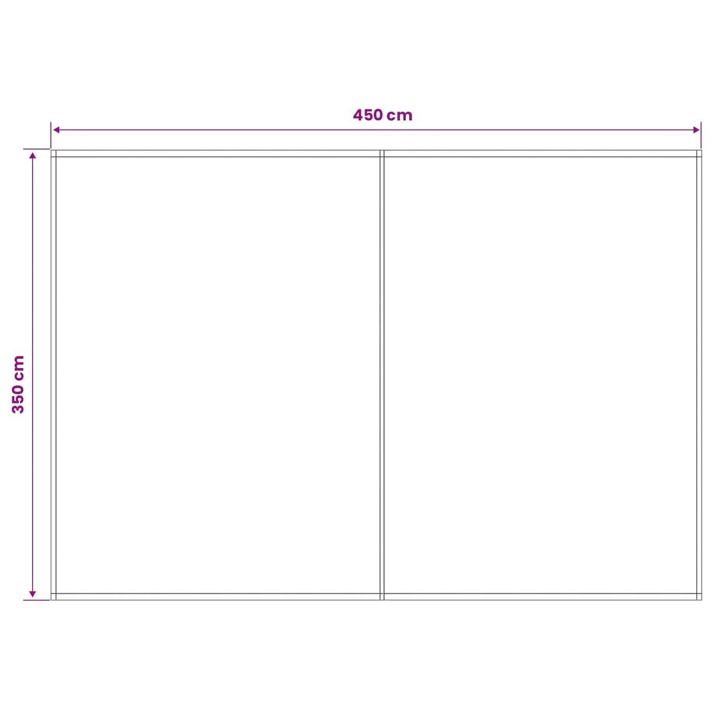 Reservedug til markise Cremefarvet 450 × 350 cm Polyester