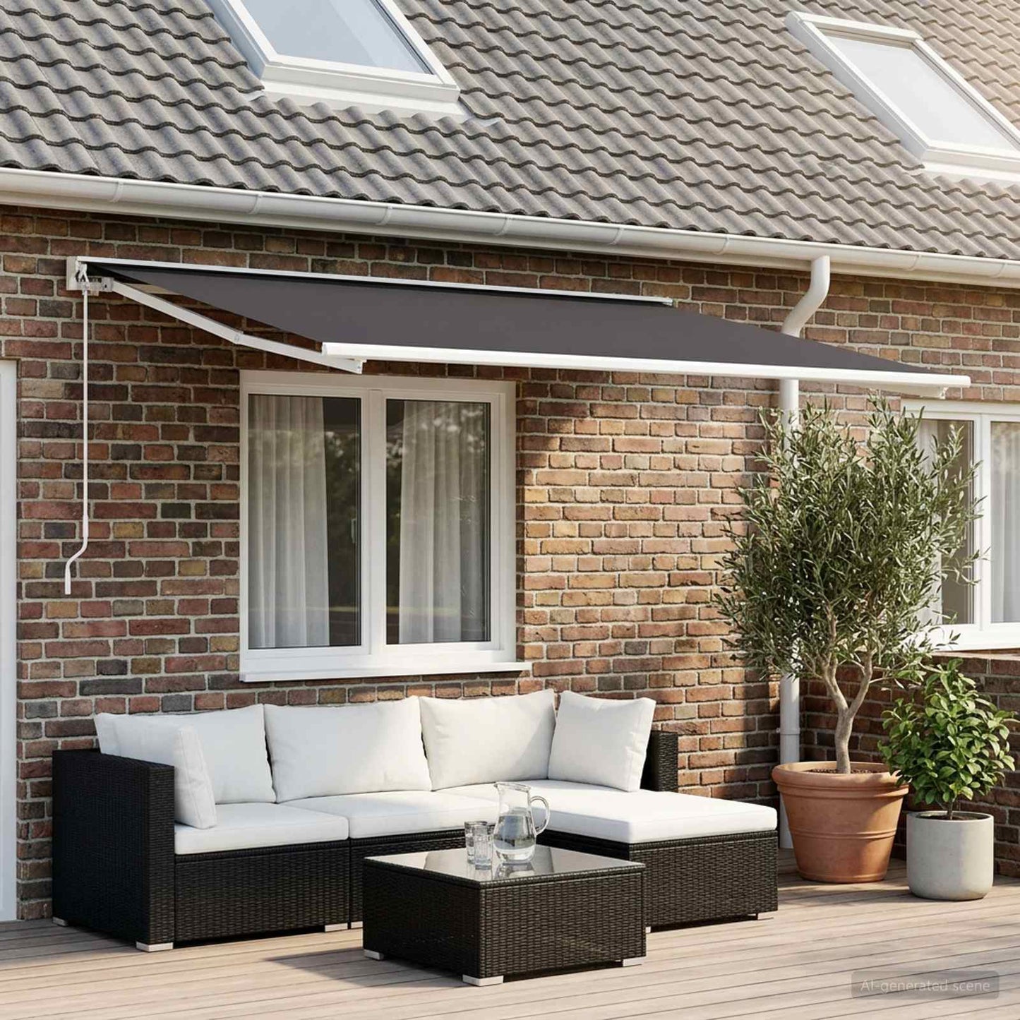 Reservedug til markise Antracit 400 x 200 cm Polyester