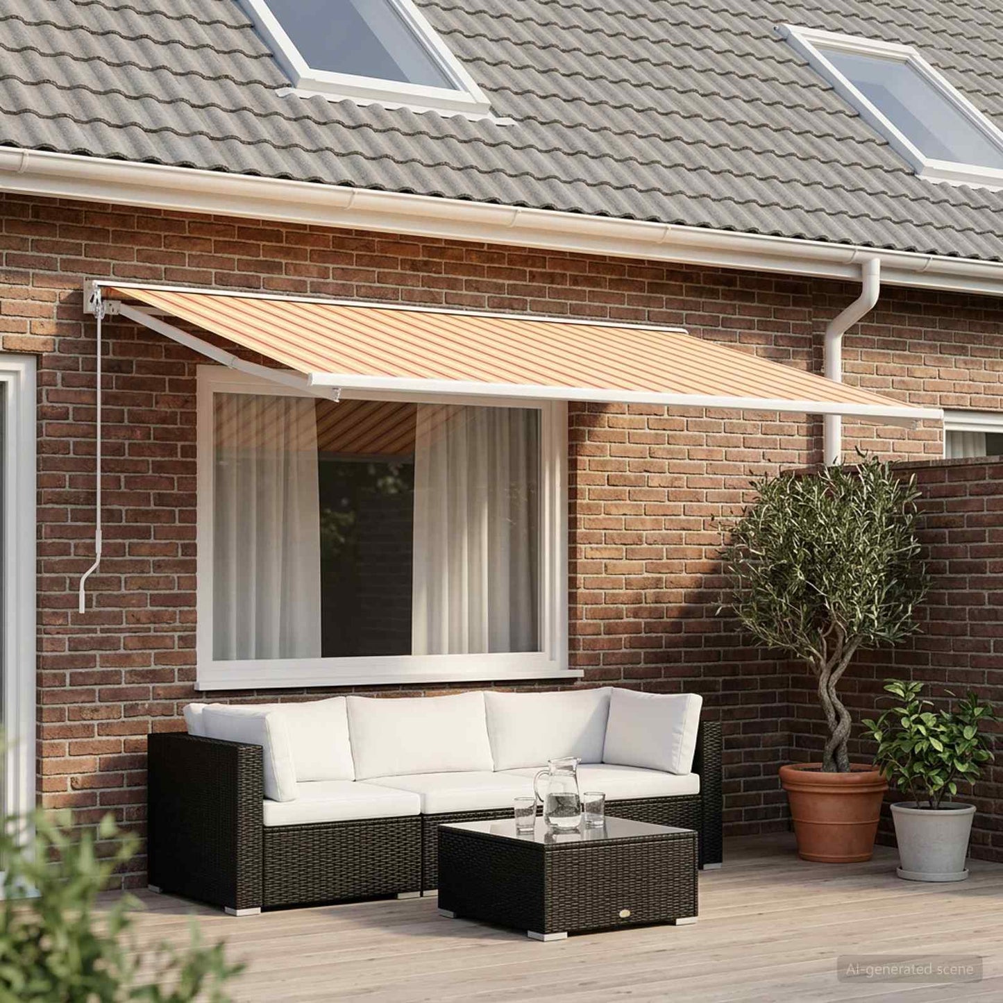 Reservedug til markise Flerfarvet 350 x 250 cm Polyester