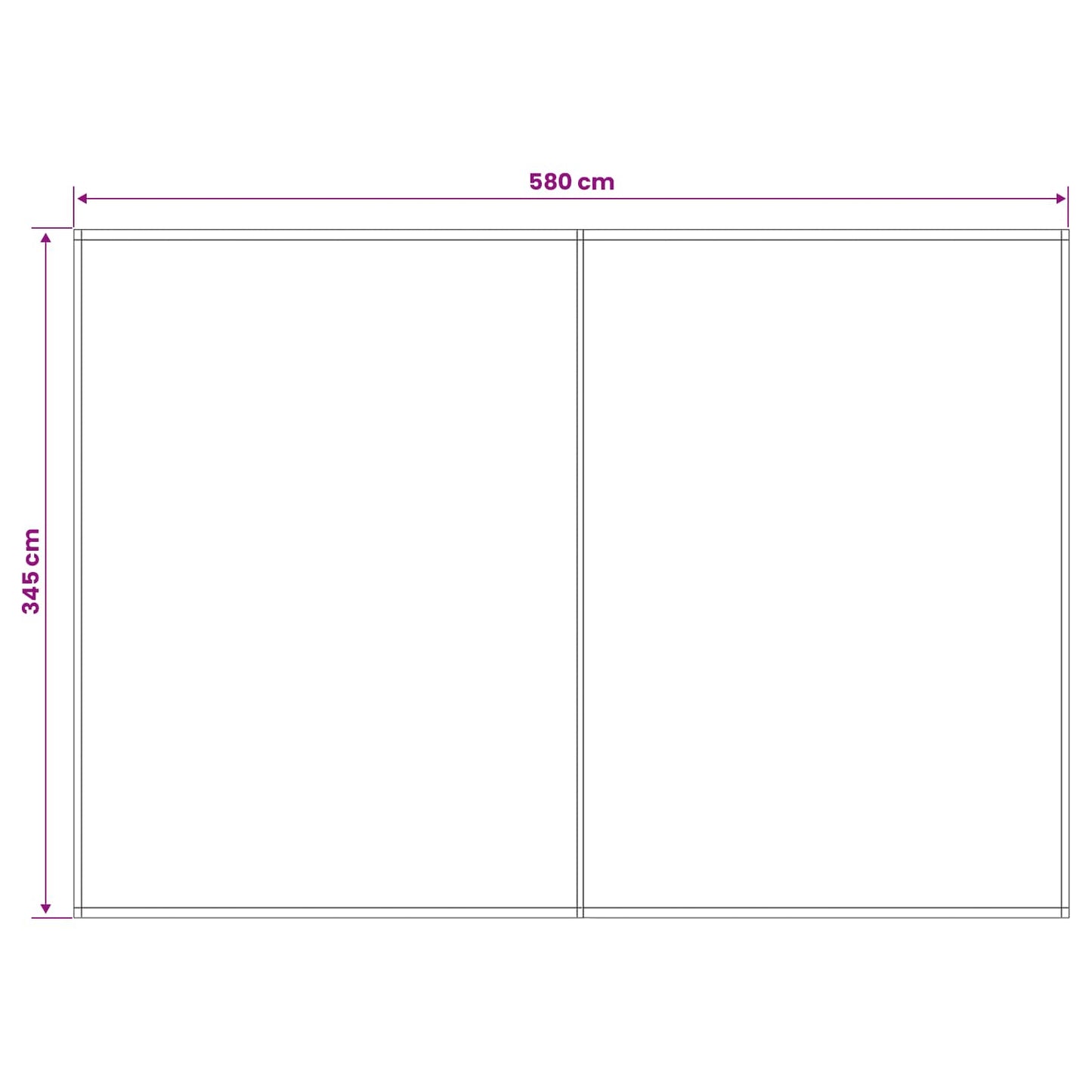 Reservedug til markise Beige 600 × 350 cm Polyester