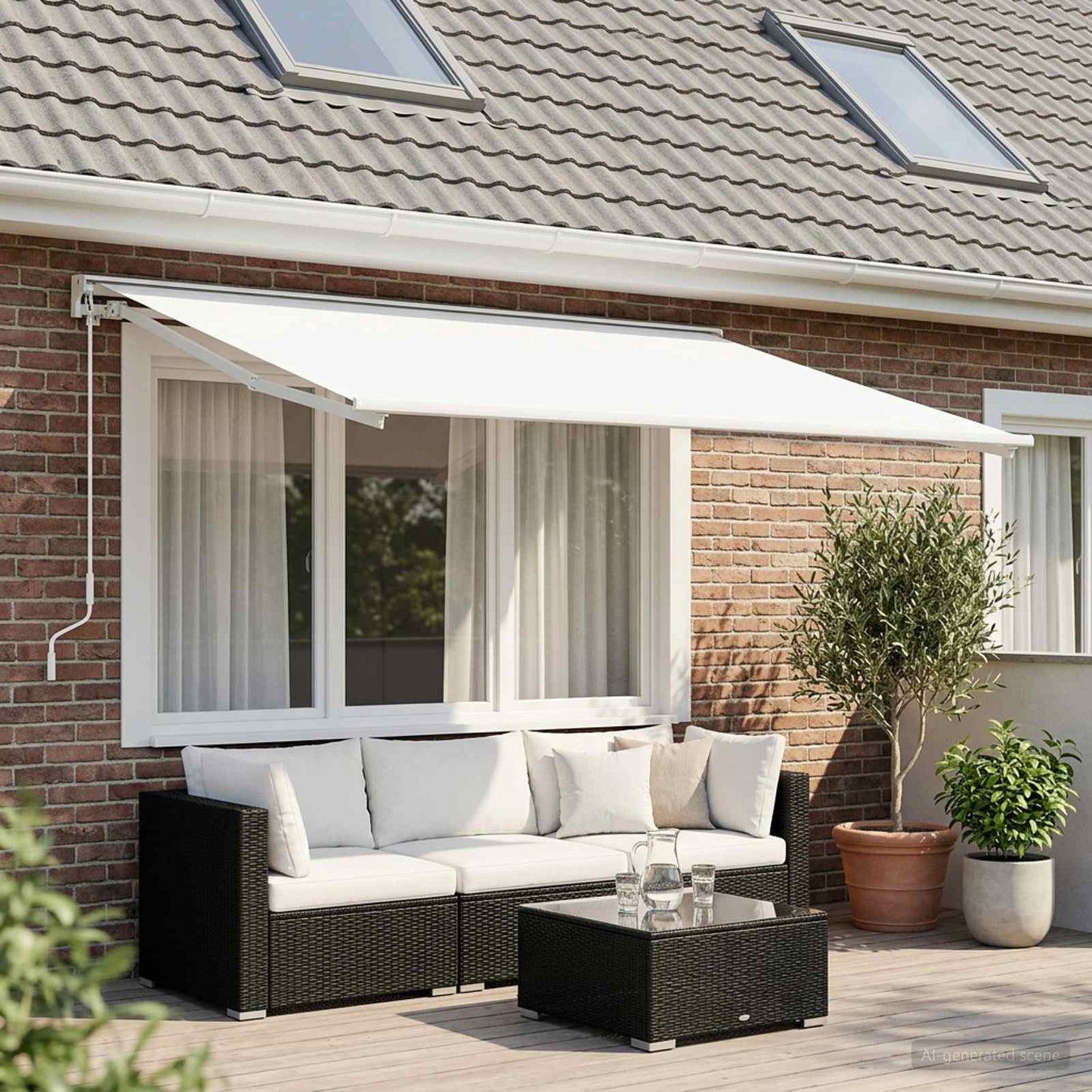 Reservedug til markise Hvid 350 x 200 cm Polyester