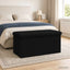 Foldbar opbevaringsbænk Sort 180 kg 80 L 77 x 38 x 38 cm Linned