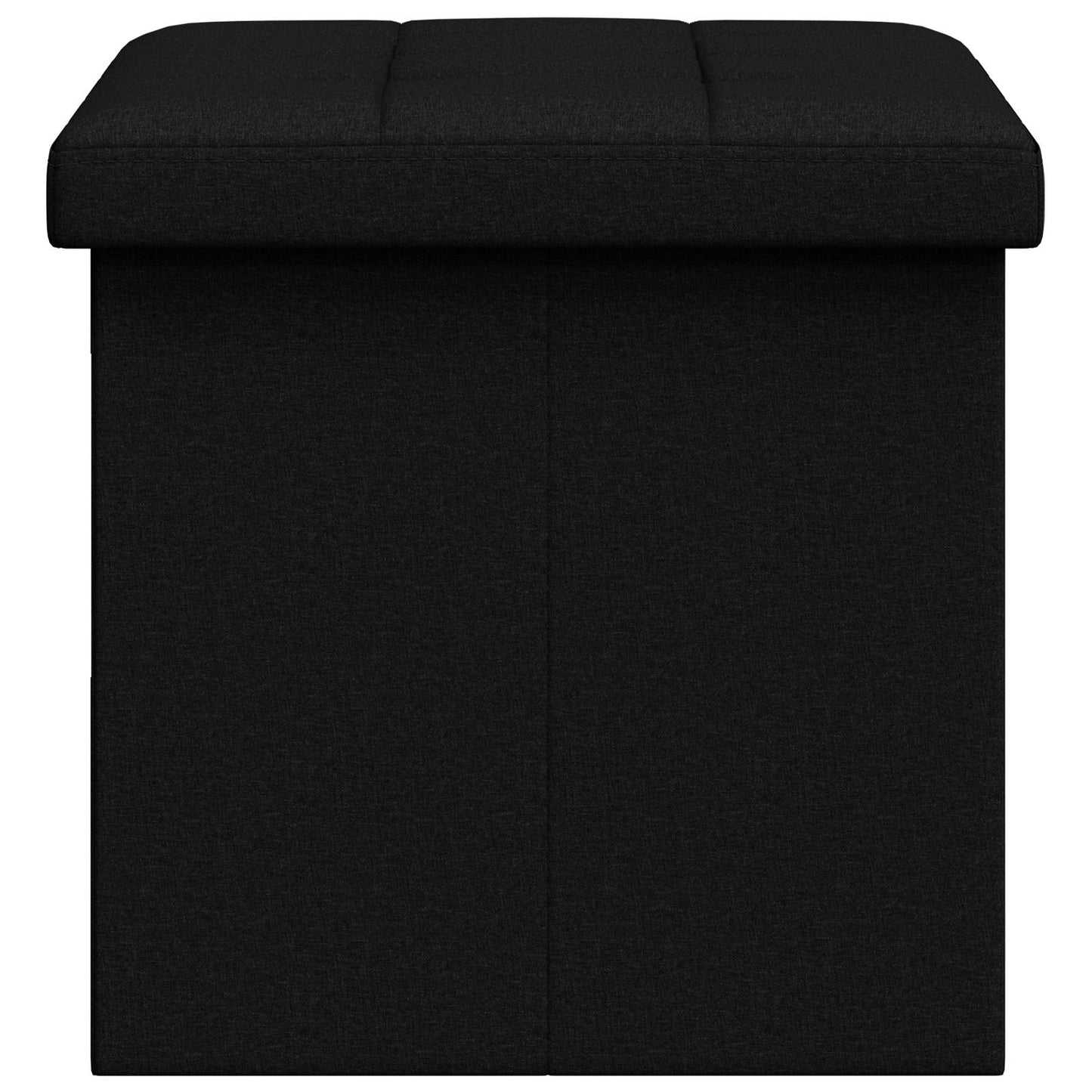 Foldbar opbevaringsbænk Sort 180 kg 80 L 77 x 38 x 38 cm Linned