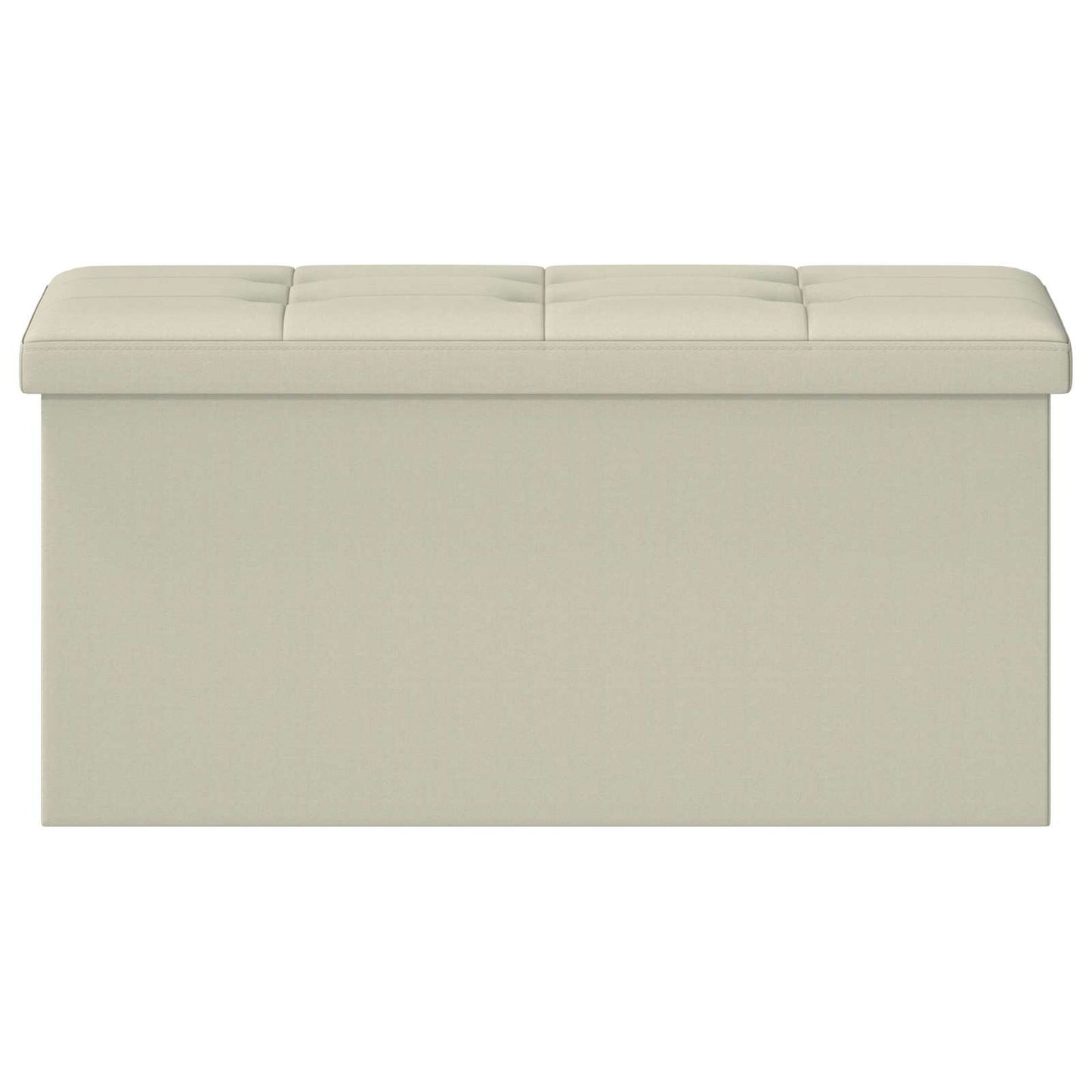 Foldbar opbevaringsbænk Hvid 180 kg 80 L 77 x 38 x 38 cm Linned