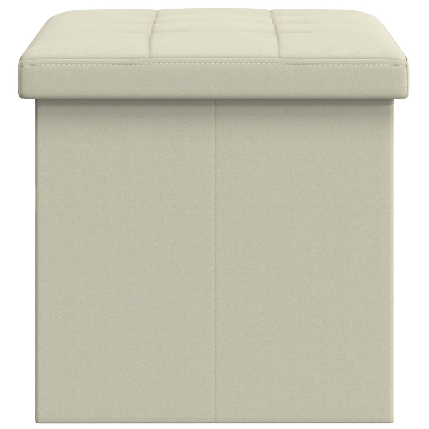 Foldbar opbevaringsbænk Hvid 180 kg 80 L 77 x 38 x 38 cm Linned