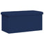 Foldbar opbevaringsbænk Blå 180 kg 80 L 77 x 38 x 38 cm Linned