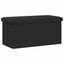 Foldbar opbevaringsbænk Sort 180 kg 80 L 77 x 38 x 38 cm PVC