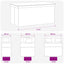 Foldbar opbevaringsbænk Hvid 180 kg 80 L 77 x 38 x 38 cm PVC