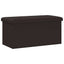 Foldbar opbevaringsbænk Brun 180 kg 80 L 77 x 38 x 38 cm PVC