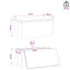 Foldbar opbevaringsbænk Grå 180 kg 80 L 77 x 38 x 38 cm PVC