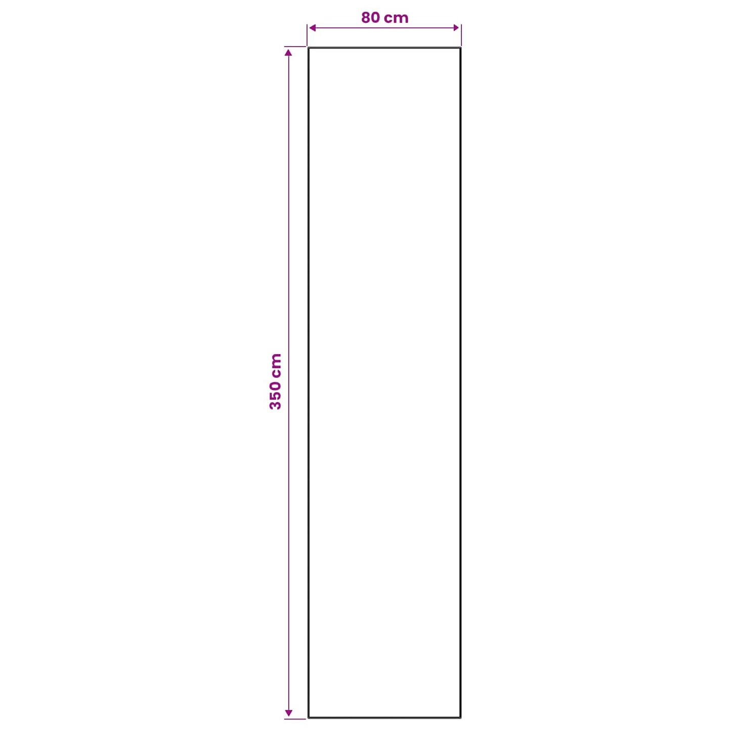 Tæppe Runner ORIZ 1150 gsm Sort mesh mønster