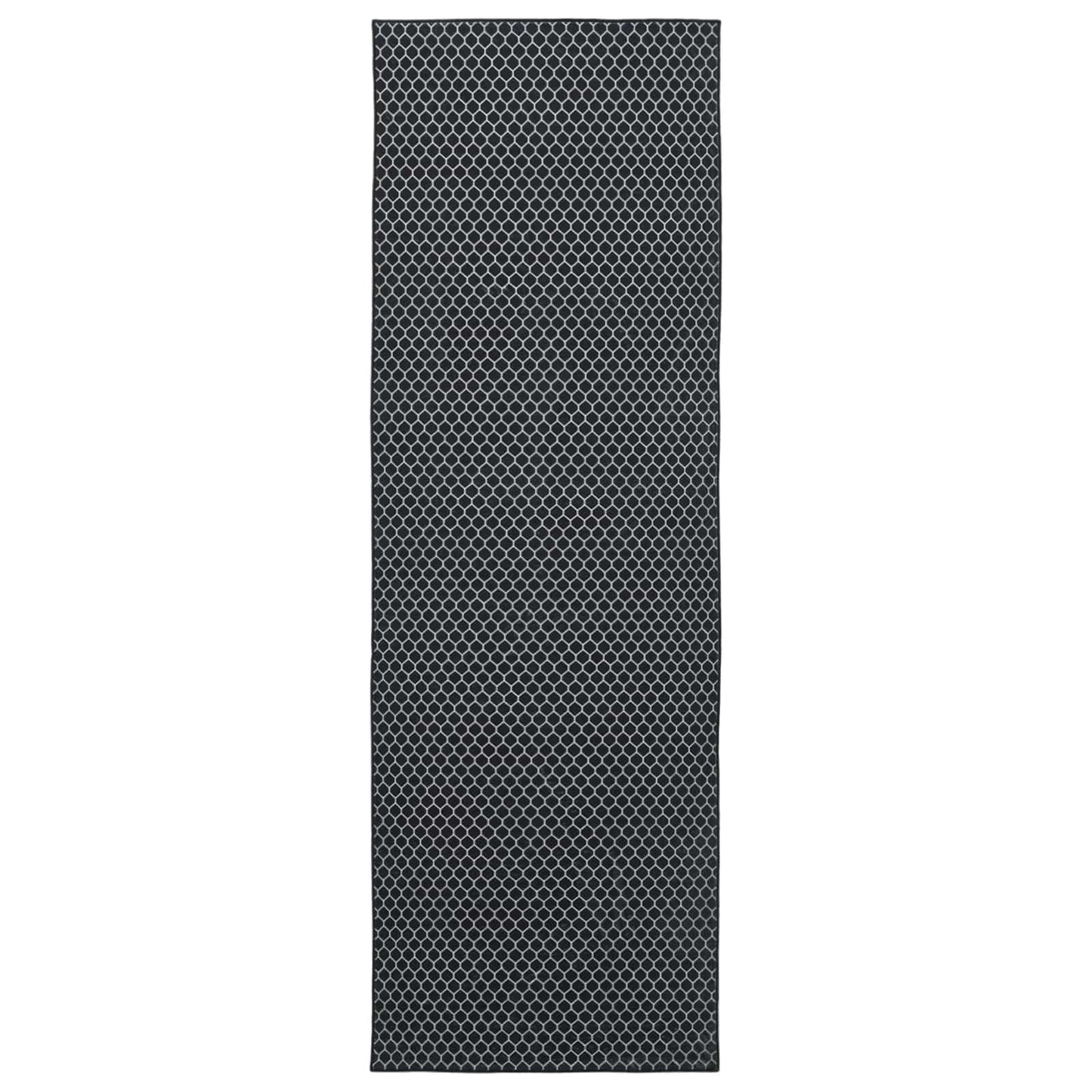 Tæppe Runner ORIZ 1150 gsm Sort mesh mønster