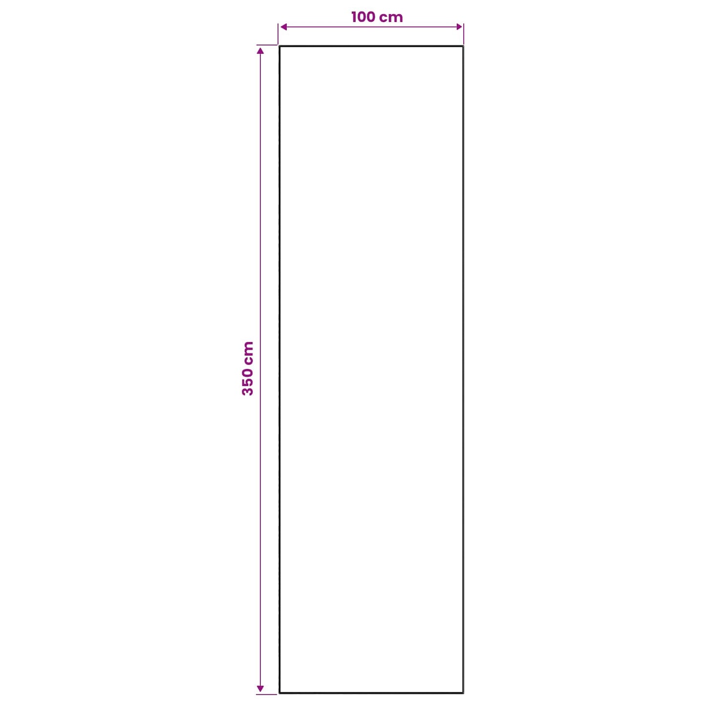 Tæppe Runner ORIZ 1150 gsm Sort mesh mønster