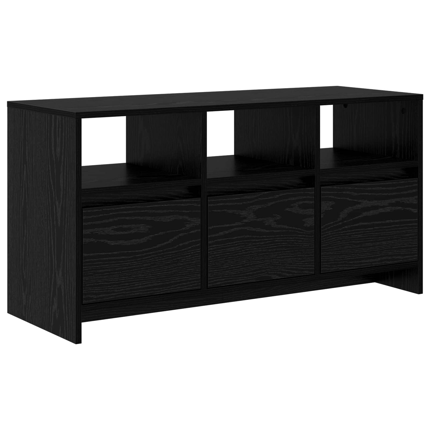 TV-skab 102 x 37,5 x 52,5 cm Sort eg Konstrueret træ