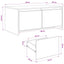 Sofabord Sort eg 90 x 50 x 41.5 cm Konstrueret træ