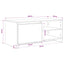 Sofabord Sort eg 102 x 50 x 45 cm Konstrueret træ