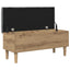 Opbevaringsbænk med pude Artisan-eg 102 x 42 x 46 cm