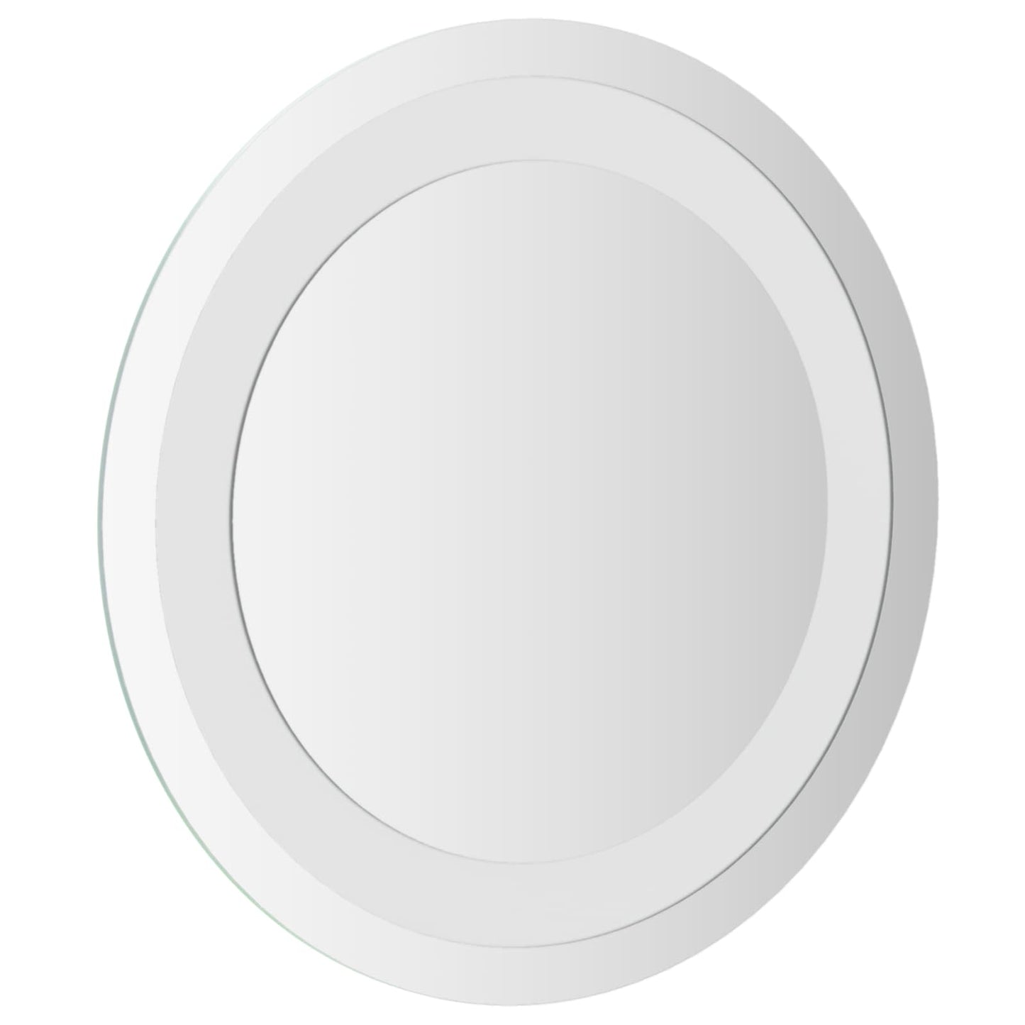 LED badeværelsesspejl med spejl Transparent Ø 30 cm hærdet glas