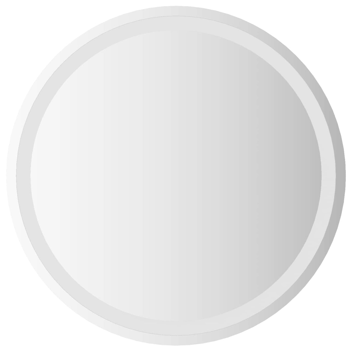 LED badeværelsesspejl med spejl Transparent Ø 60 cm hærdet glas