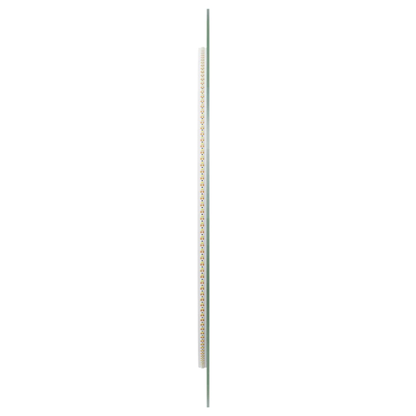 LED badeværelsesspejl med spejl Transparent Ø 60 cm hærdet glas