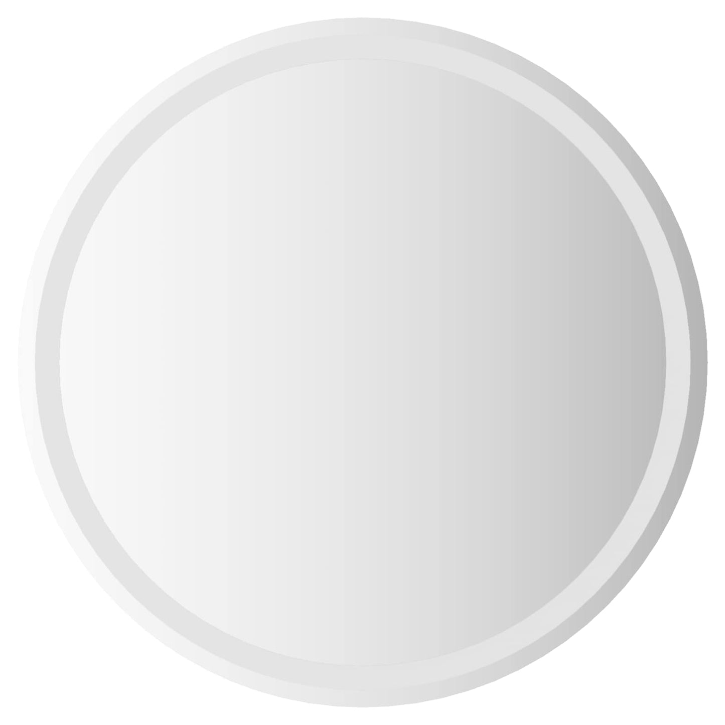 LED badeværelsesspejl med spejl Transparent Ø 70 cm hærdet glas