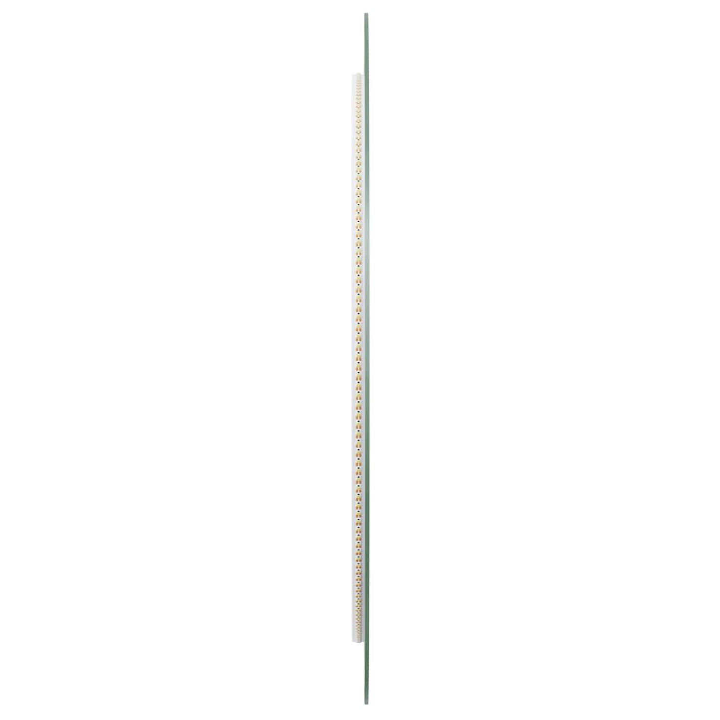 LED badeværelsesspejl med spejl Transparent Ø 70 cm hærdet glas