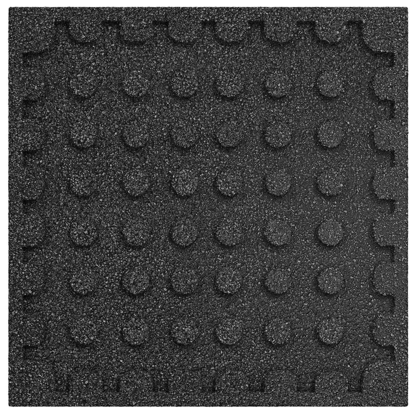 Faldbeskyttelsesfliser 12 pcs Sort 50 x 50 cm Gummi