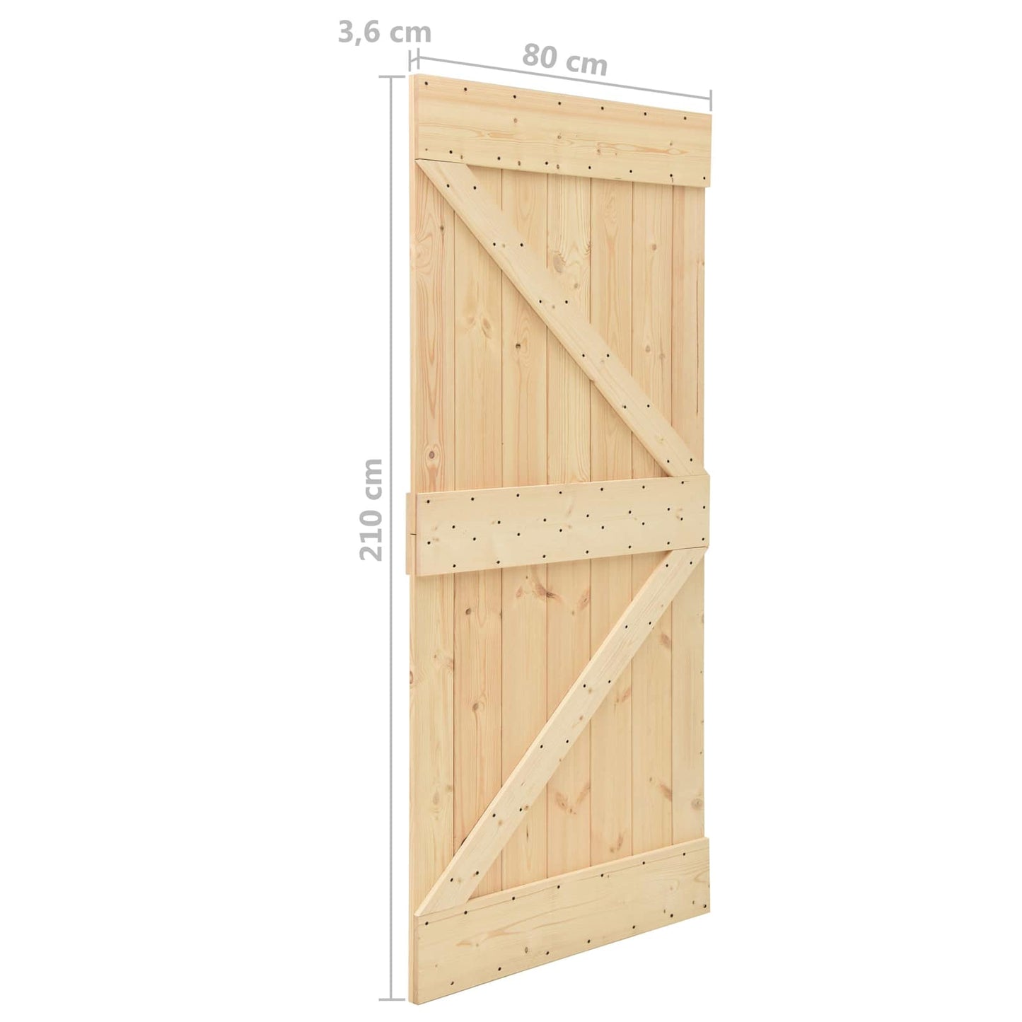 Skydedør 2 pcs Naturfarvet og sort Massivt fyrretræ