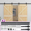 Skydedør 2 stk. 80 x 210 cm Massivt fyrretræ