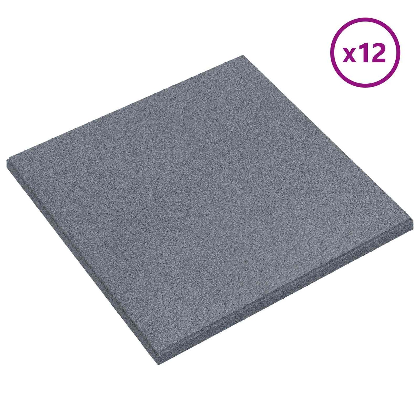 Faldbeskyttelsesfliser 12 pcs Grå 50 x 50 cm Gummi