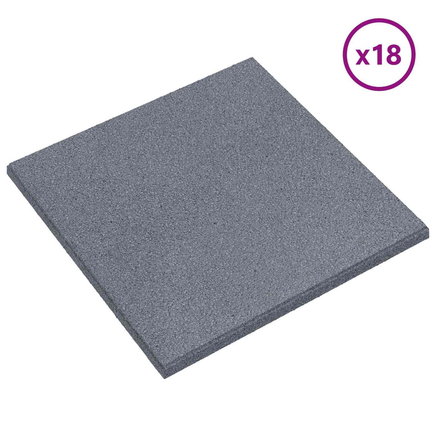 Faldbeskyttelsesfliser 18 pcs Grå 50 x 50 cm Gummi