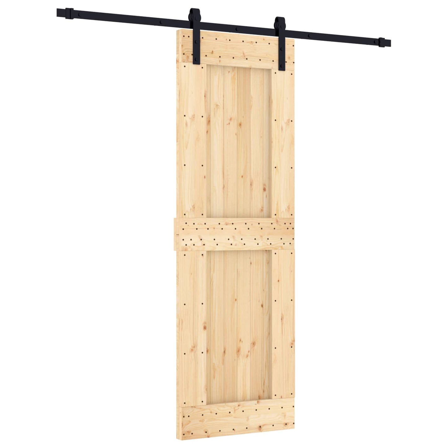 Skydedør 70 x 210 cm Massivt Fyrretræ (Ubehandlet)
