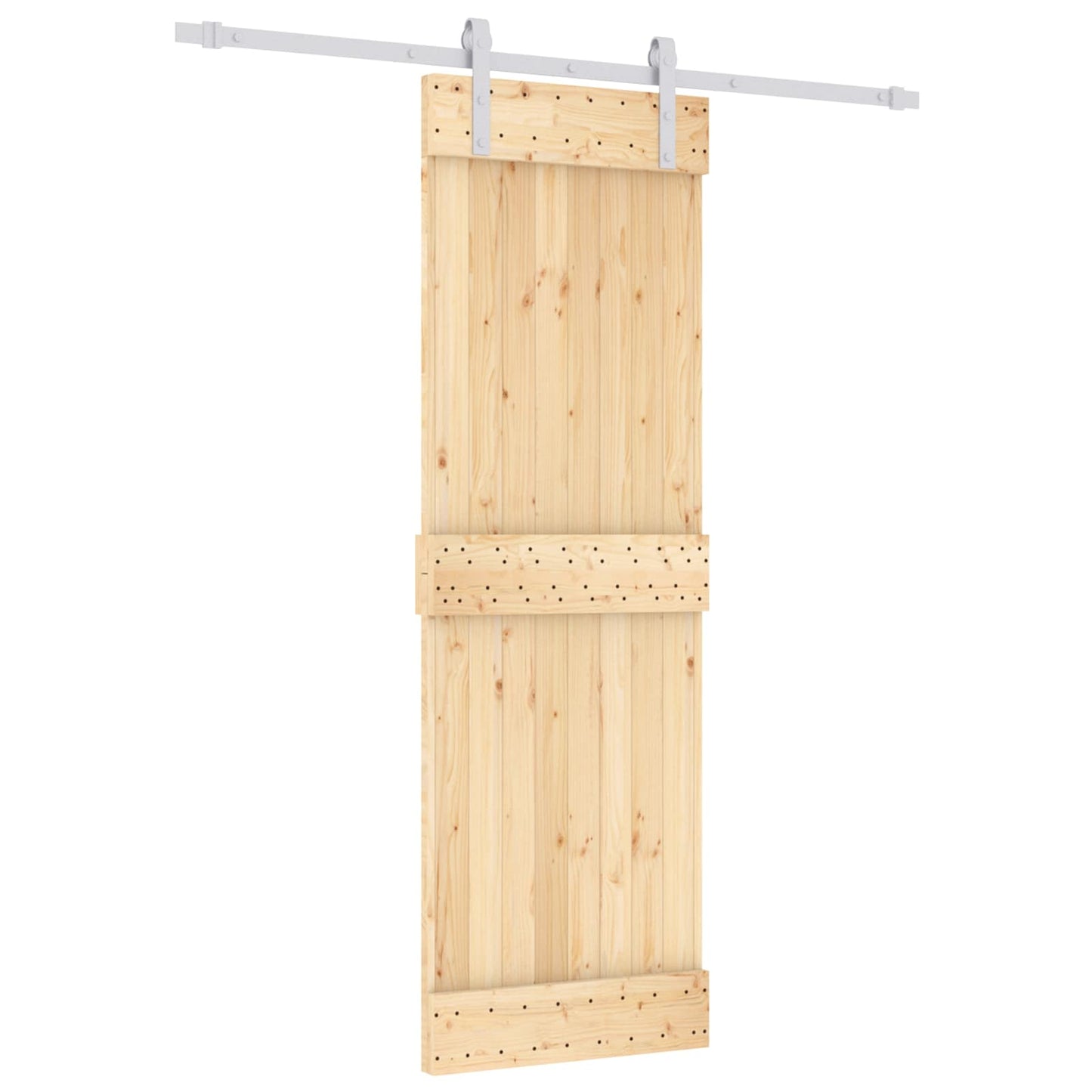 Skydedør 70 x 210 cm Massivt Fyrretræ (Ubehandlet)