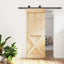 Skydedør 80 x 210 cm Massivt Fyrretræ (Ubehandlet)