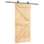 Skydedør 95 x 210 cm Massivt Fyrretræ (Ubehandlet)