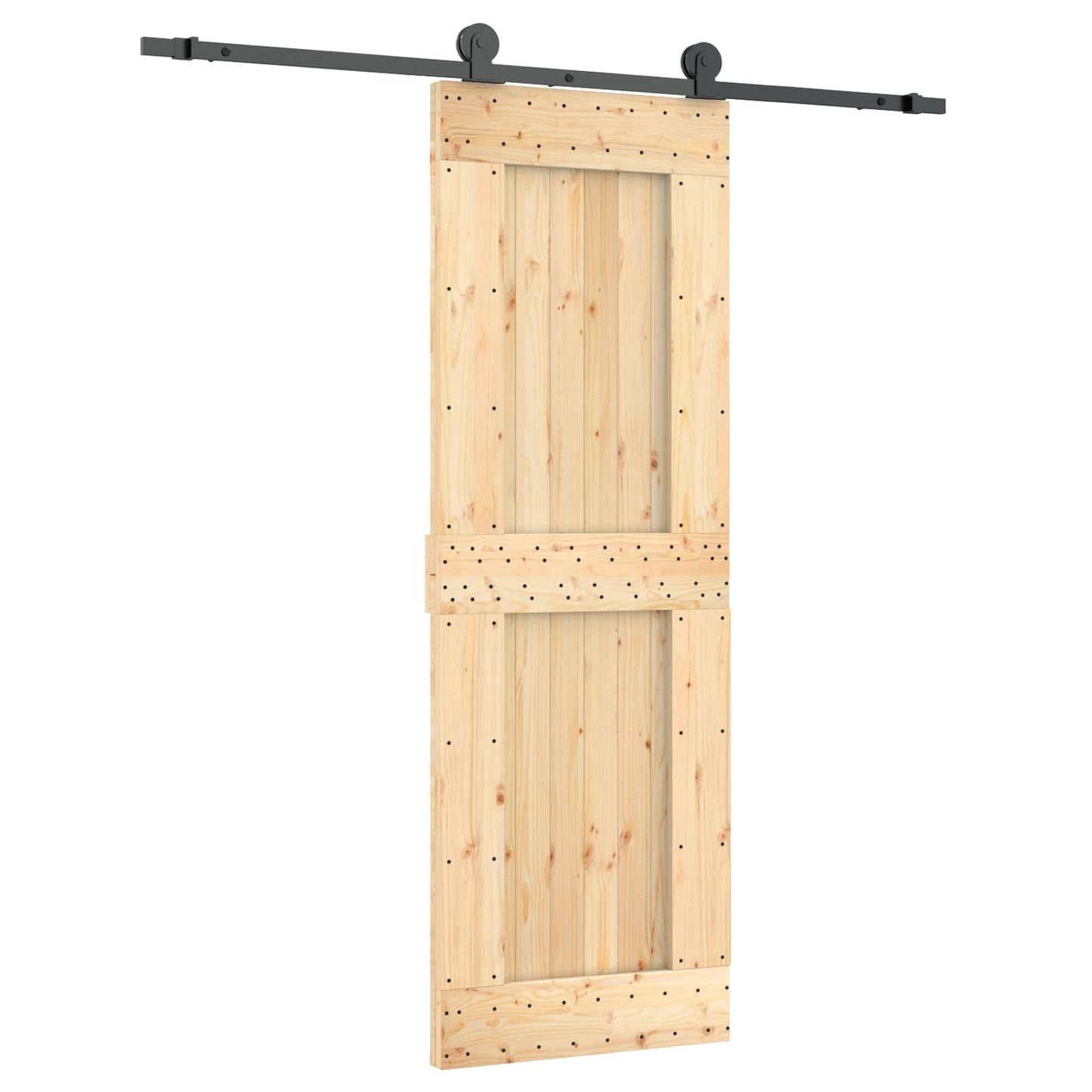 Skydedør 70 x 210 cm Massivt Fyrretræ (Ubehandlet)