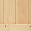 Skydedør Natur og hvid 90 x 210 cm Massivt Fyrretræ