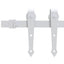 Skydedør Natur og hvid 80 x 210 cm Massivt fyrretræ