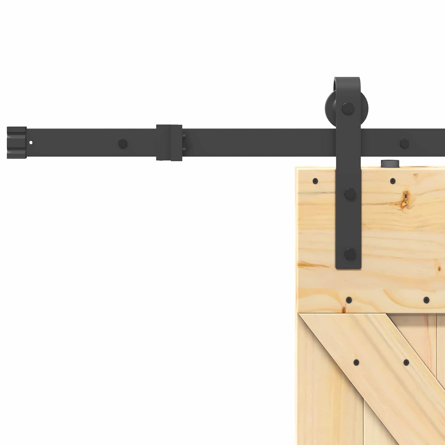 Skydedør NARVIK 85 x 210 cm (152,5 cm) Naturfarvet og sort