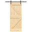Skydedør NARVIK 85 x 210 cm (152,5 cm) Naturfarvet og sort
