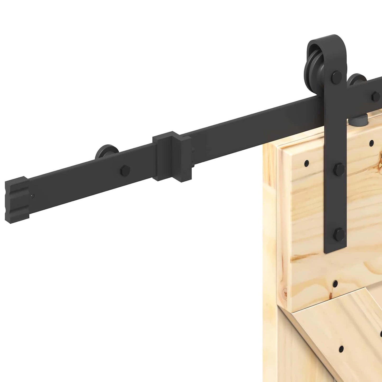 Skydedør NARVIK 70 x 210 cm (213,5 cm) Naturfarvet og sort