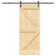 Skydedør NARVIK 85 x 210 cm (213,5 cm) Naturfarvet og sort