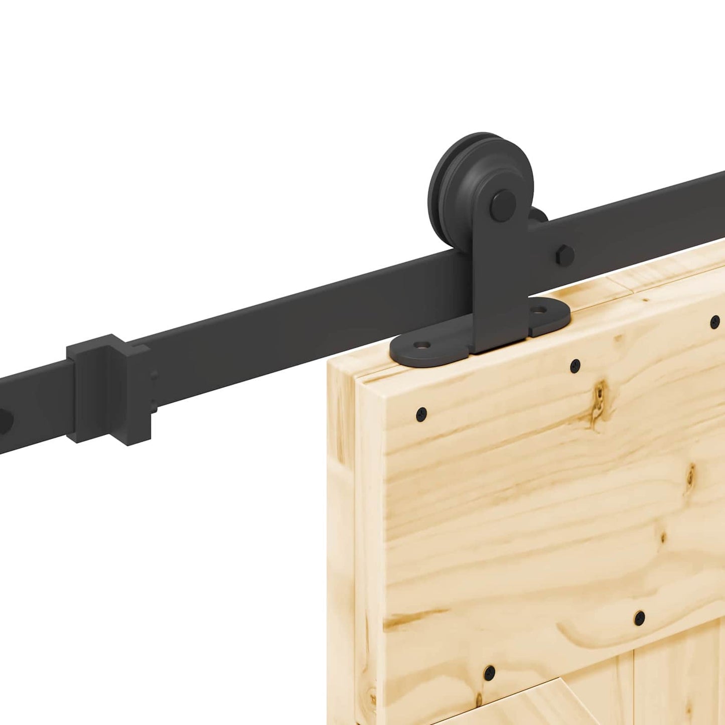 Skydedør NARVIK Naturfarvet og sort 70 x 210 cm (213,5 cm)