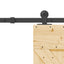 Skydedør NARVIK Naturfarvet og sort 70 x 210 cm (213,5 cm)